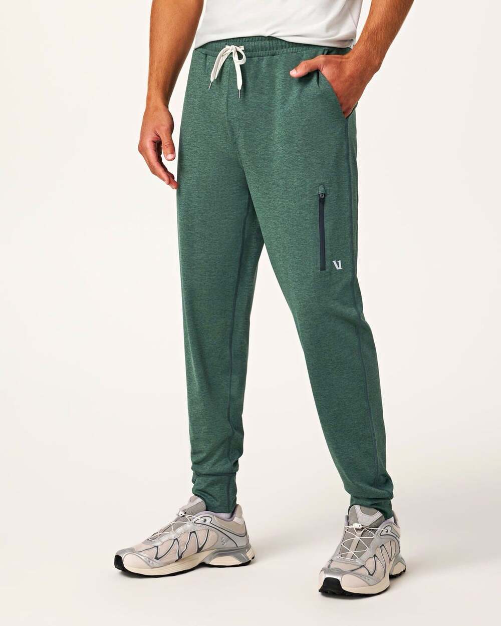 Vuori Men's Green Jogger Pants small Athletic Fit Drawstring Pockets